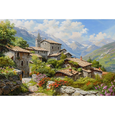 Mountain Village Canvas